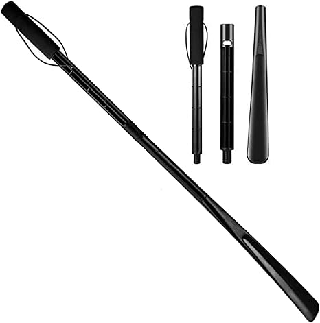 Shoe Horn Long Handle for Seniors, 30" Long Shoe Horn Plastic Adjustable and Detachable for Disabled, Knee&Hip Replacements and Back Problems People