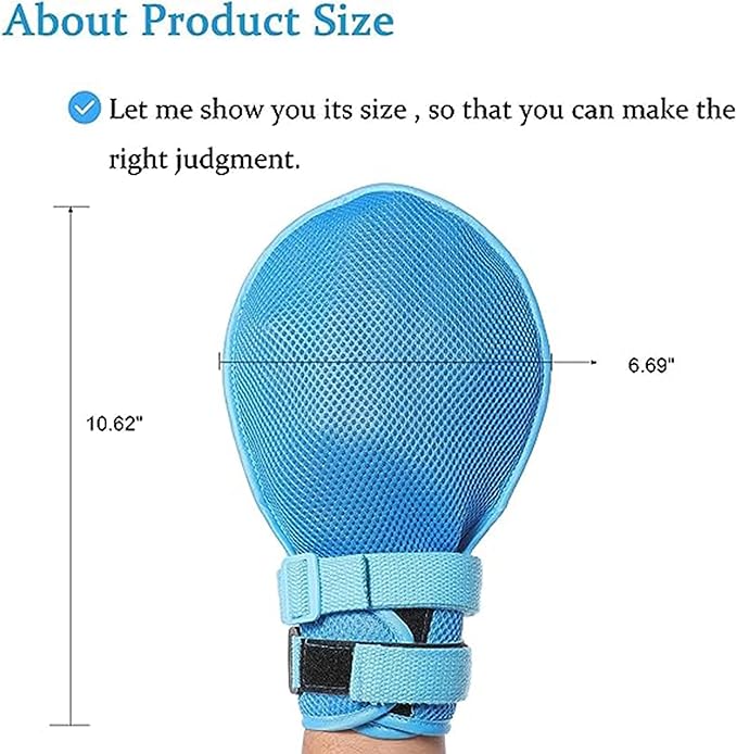 Dementia Restraint Gloves - 2PCS, Control Mitts Safety Hand Glove, Restraint Mitts, Dementia Products for elderly