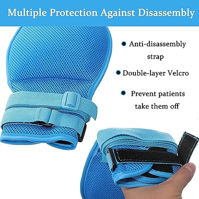 Dementia Restraint Gloves - 2PCS, Control Mitts Safety Hand Glove, Restraint Mitts, Dementia Products for elderly