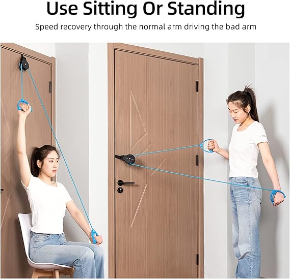 Shoulder Pulley for Physical Therapy,Over The Door Pulley Rehab Exerciser for Rotator Cuff Recovery,Facilitate Recovery from Surgery