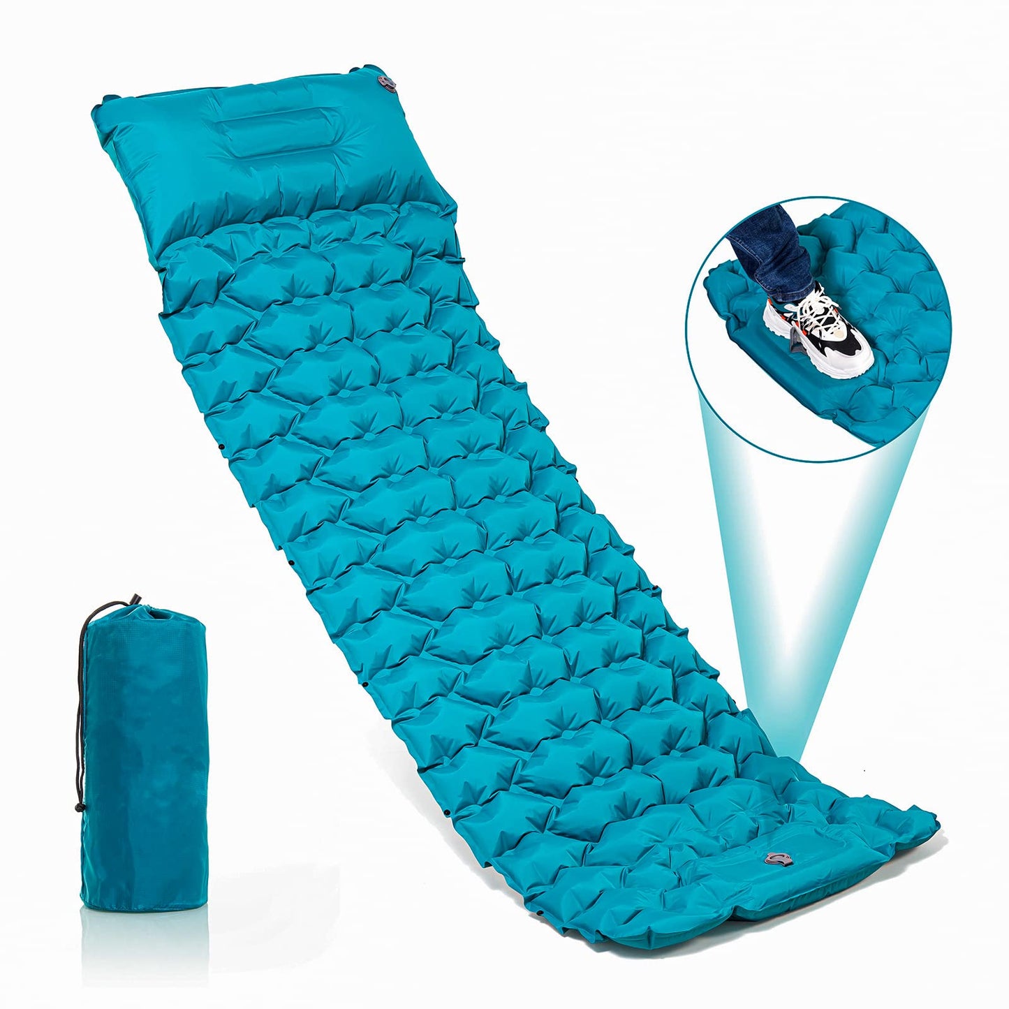 Self inflating Camping Mat with Pillow