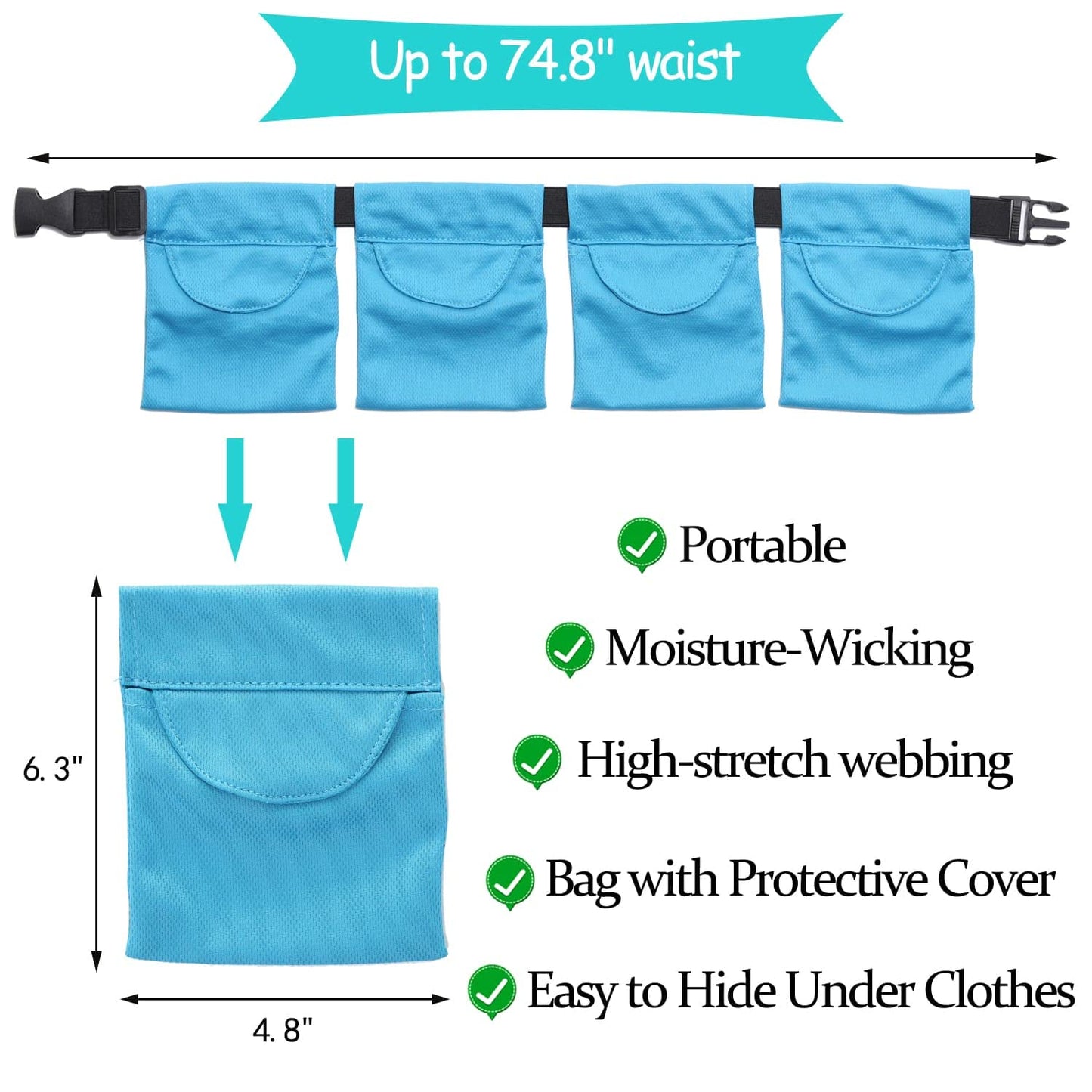 Fanwer Mastectomy Drain Holder (Blue)