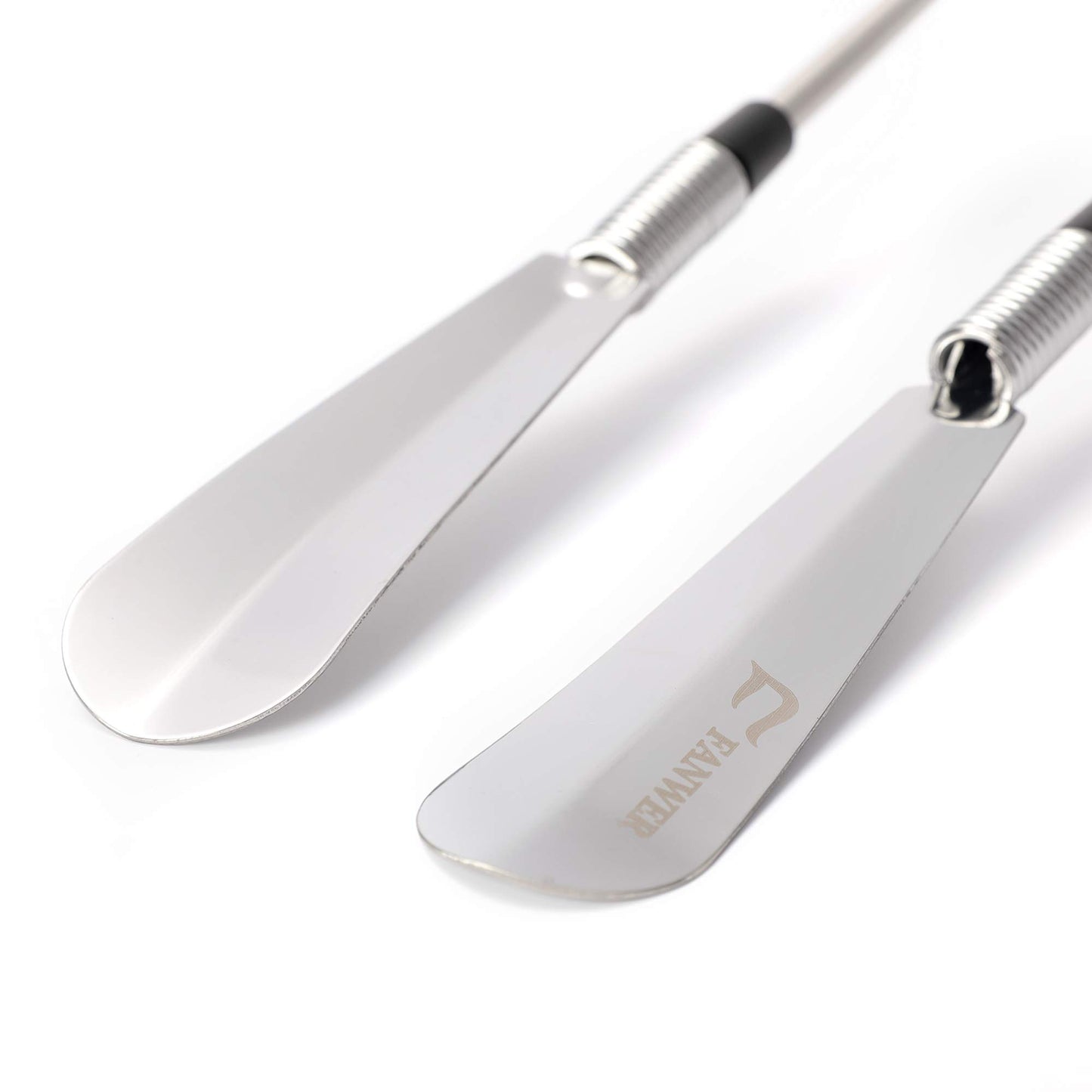 2 Premium Extra-Long Metal Shoe Horns with Telescopic Handles