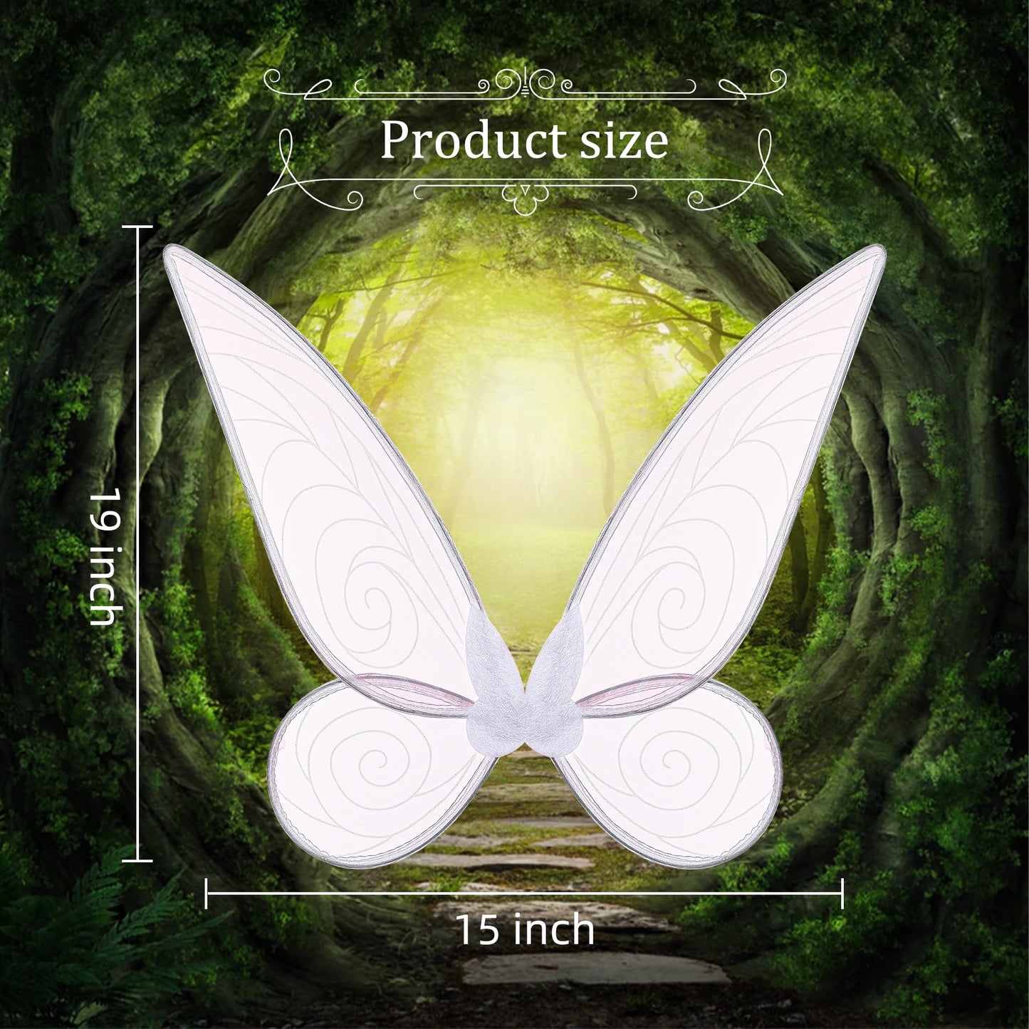 TYYIHUA Light Up Fairy Wings, Halloween Christmas LED Wings for Kids Adult, Costume Butterfly Wings for Girls & Women