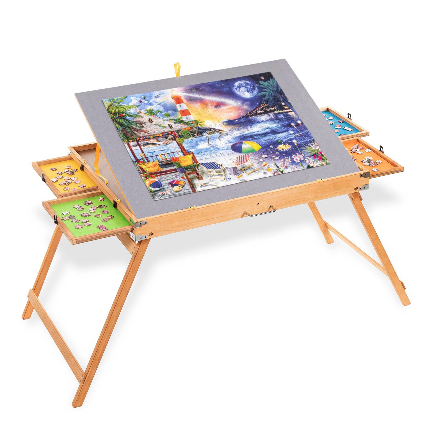 1500 Piece Folding Puzzle Table with Sliding Drawers & Tilting Board