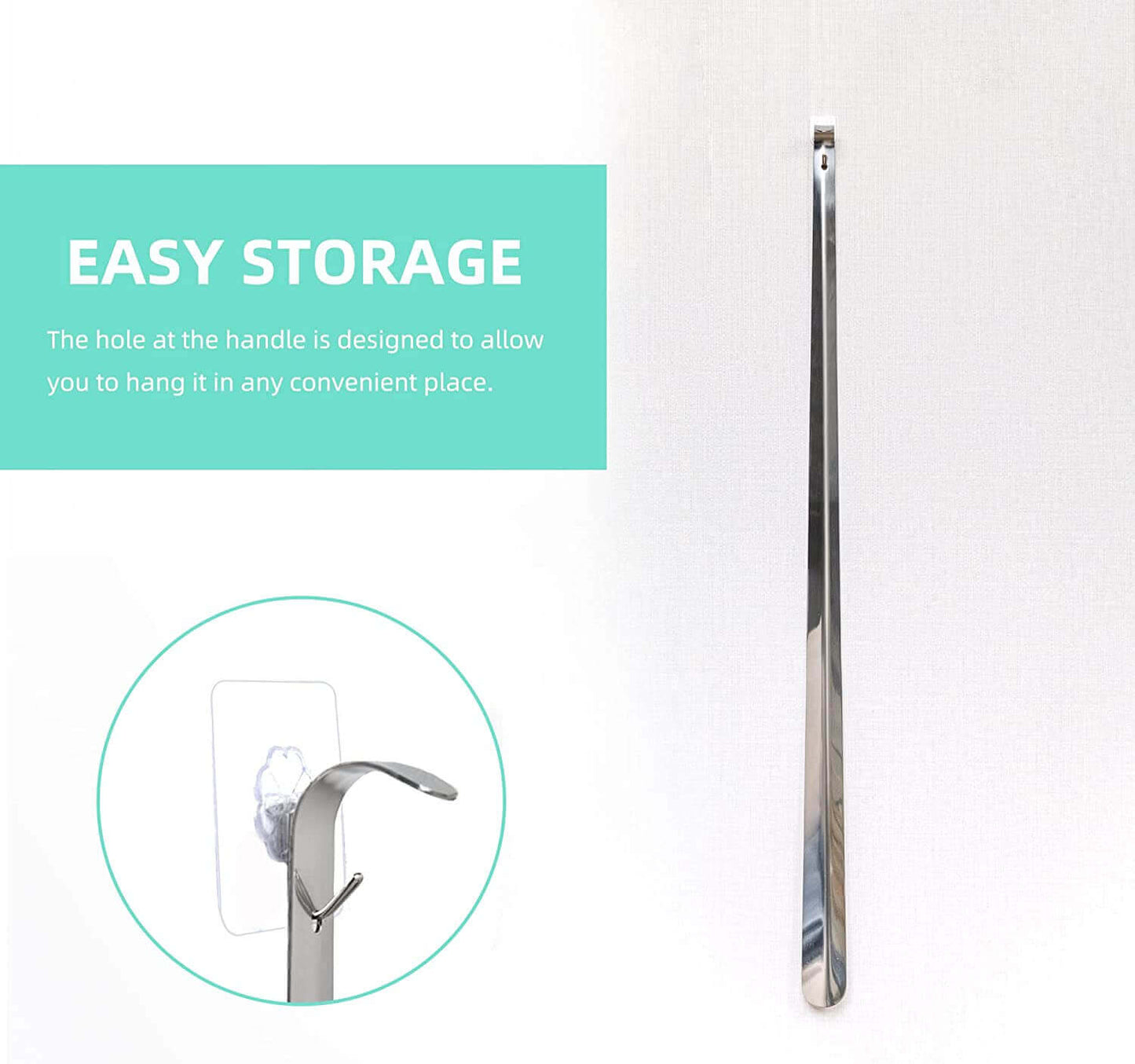 31.5'' inch extra long handled shoe horn for elderly, seniors or disabled person by Fanwer, easy storage