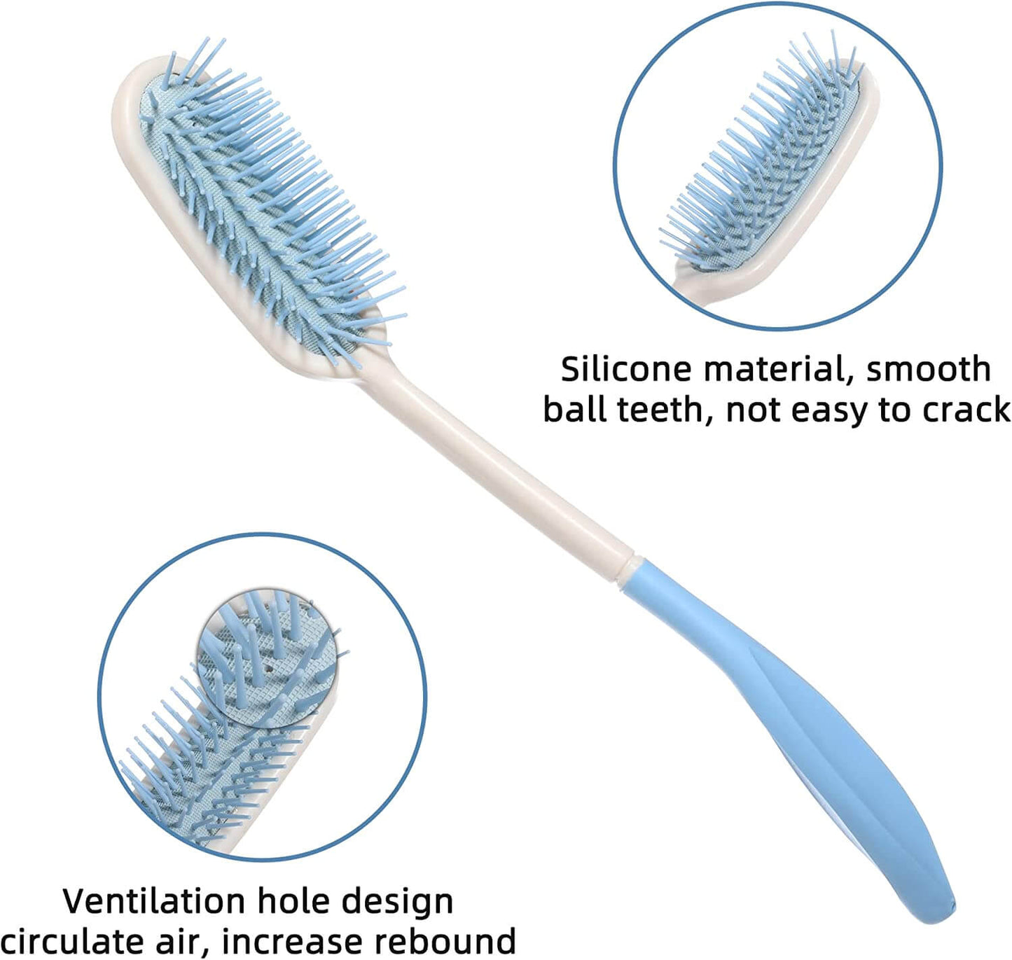long handled hair brush for long hair, thick hair, fine hair, curly hair, straight hair_material