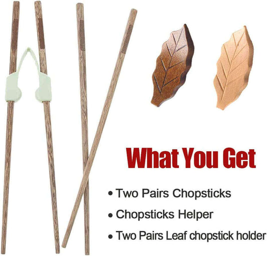 Fanwer Chopstick Helper and Chopsticks Holder Set, Chopstick Buddy, the set details