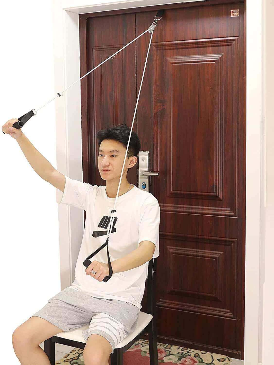 Physio & More Premium Shoulder Rehab Pulley - Nylon, Portable For Gym & Training