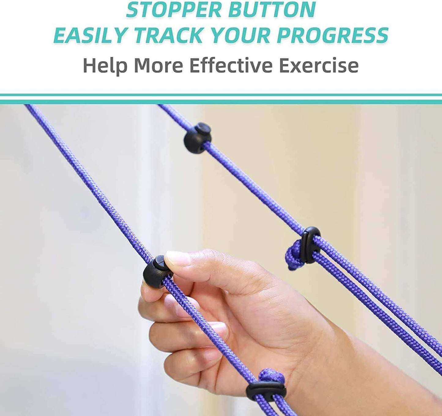Fanwer Overdoor Shoulder Pulley Exerciser, for Frozen Shoulder Rehab, 2 stopper buttons