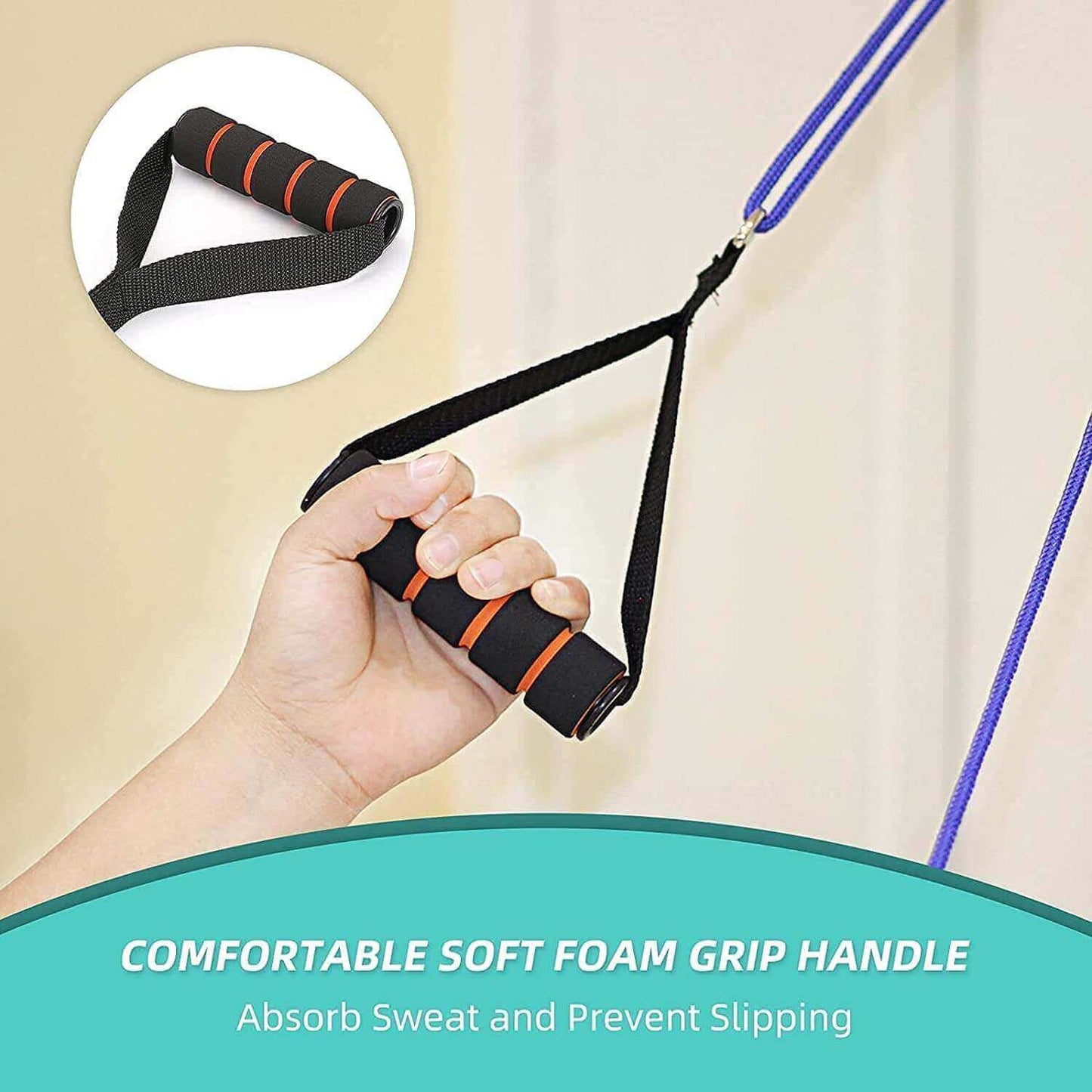 Fanwer Overdoor Shoulder Pulley Exerciser, for Frozen Shoulder Rehab, the handle