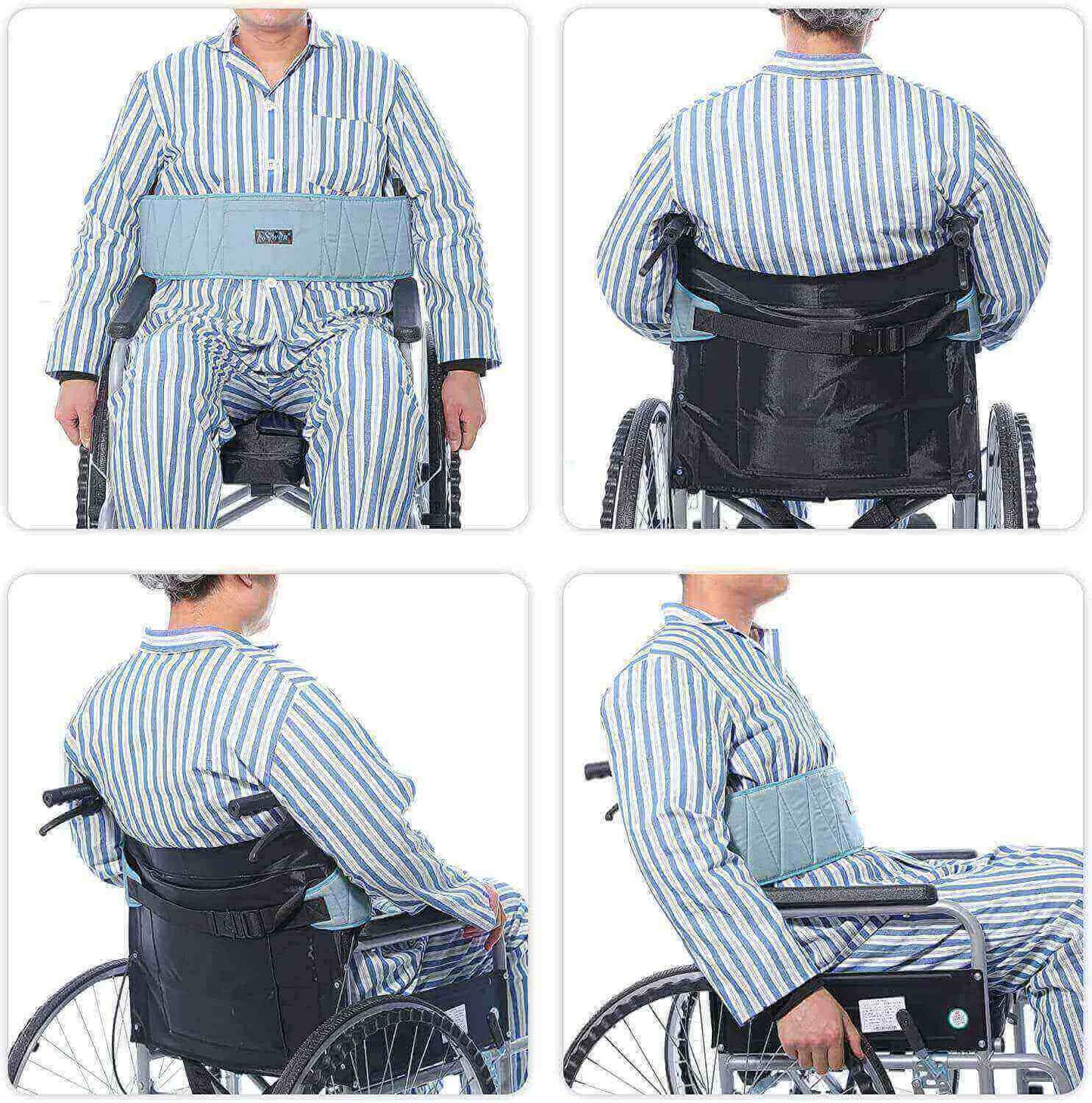 Fanwer Wheelchair Straps and Harness for Sale, man photo from four directions