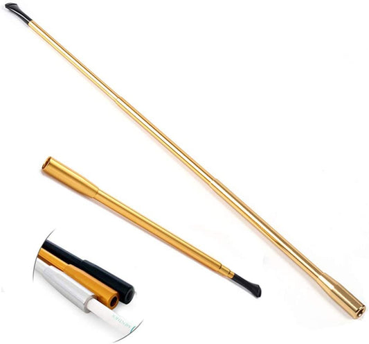 slim gold Audrey Hepburn cigarette holder for women and men, before and after extension