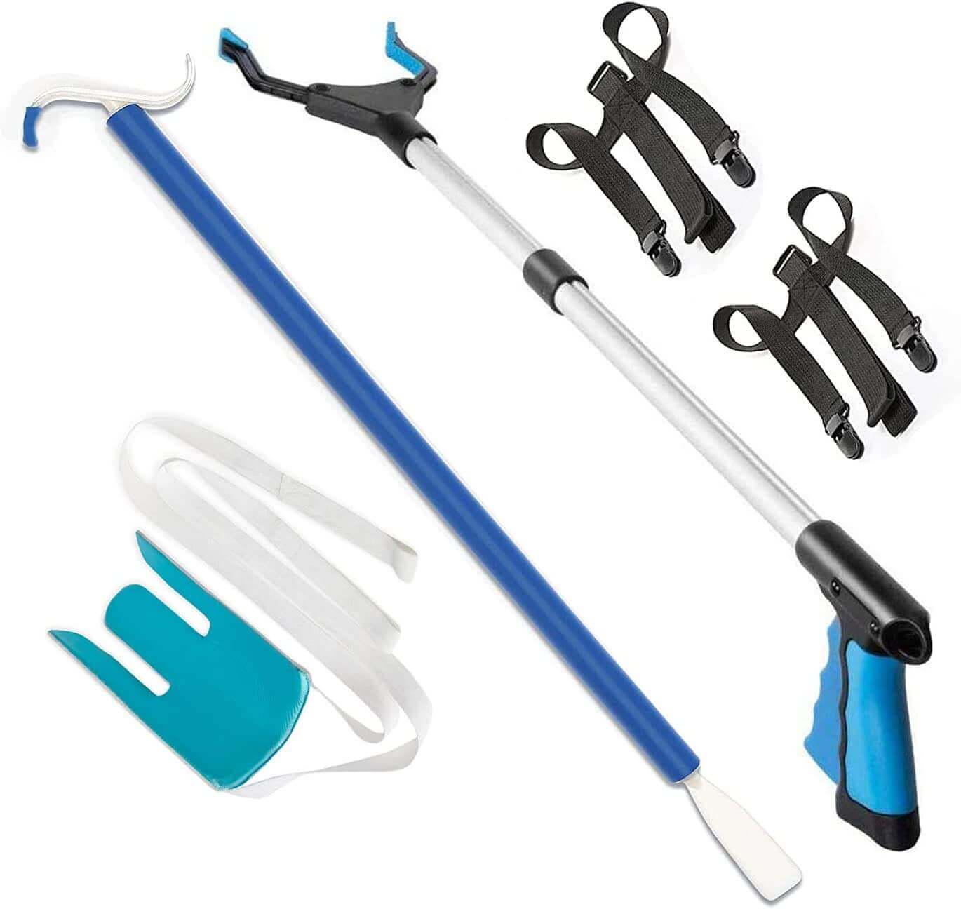 Sock Aid Foldable Reacher Grabber Shoe Horn Dressing Stick Pants Aid