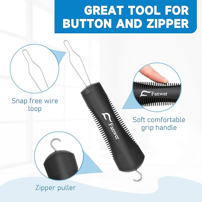 Button Aid Helper Button Hook for Arthritis Aids Help Buttoning, Button Helper Aid Tool