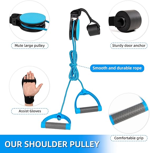 Shoulder Pulley for Physical Therapy,Over The Door Pulley Rehab Exerciser for Rotator Cuff Recovery,Facilitate Recovery from Surgery