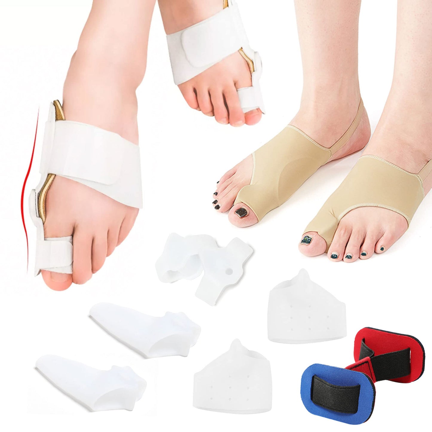 Fewener Bunion Corrector Kit for Women, Bunion Toe Separators & Adjustable Orthopedic Bunion Splint for Pain Relief