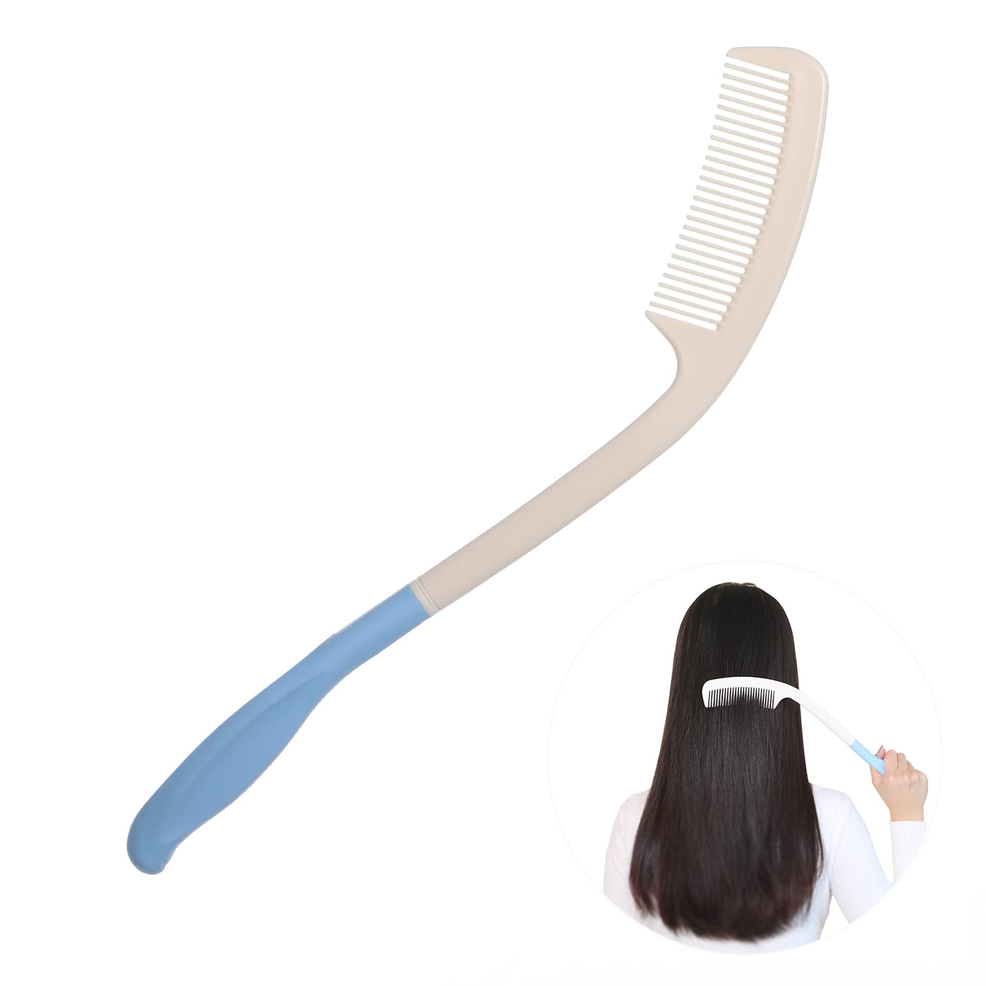 15-inch Long Handle Comb for Elderly with Arthritis & Mobilidy Trouble