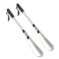 2 Premium Extra-Long Metal Shoe Horns with Telescopic Handles