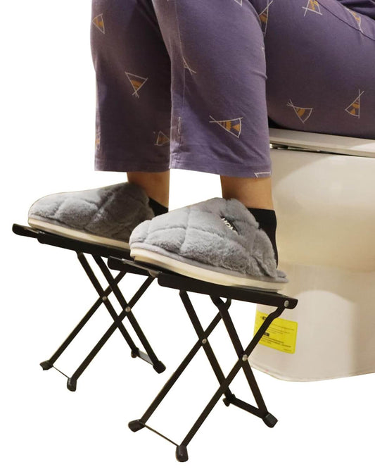 Fewener Foldable Toilet Stool - Portable Travel Poop Stool for Toilet, 7" and 9" Adjustable Heights