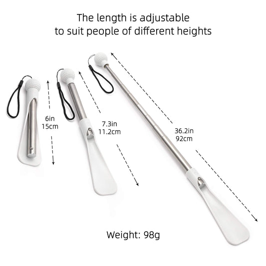 Fanwer Shoe Horn 36.2“Shoe Horn Long Handle Foldable Shoe Horn Travel for Seniors Pregnant Back Pain