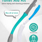 Extended Reach Butt Wiper Set - Includes 2 Toilet Aids for Wiping Tool and Butt Cleaner Bath Brush Long Handle - Bottom Buddy Wiping Aid for Disabled,Elderly,Pregnant（3 Pack）
