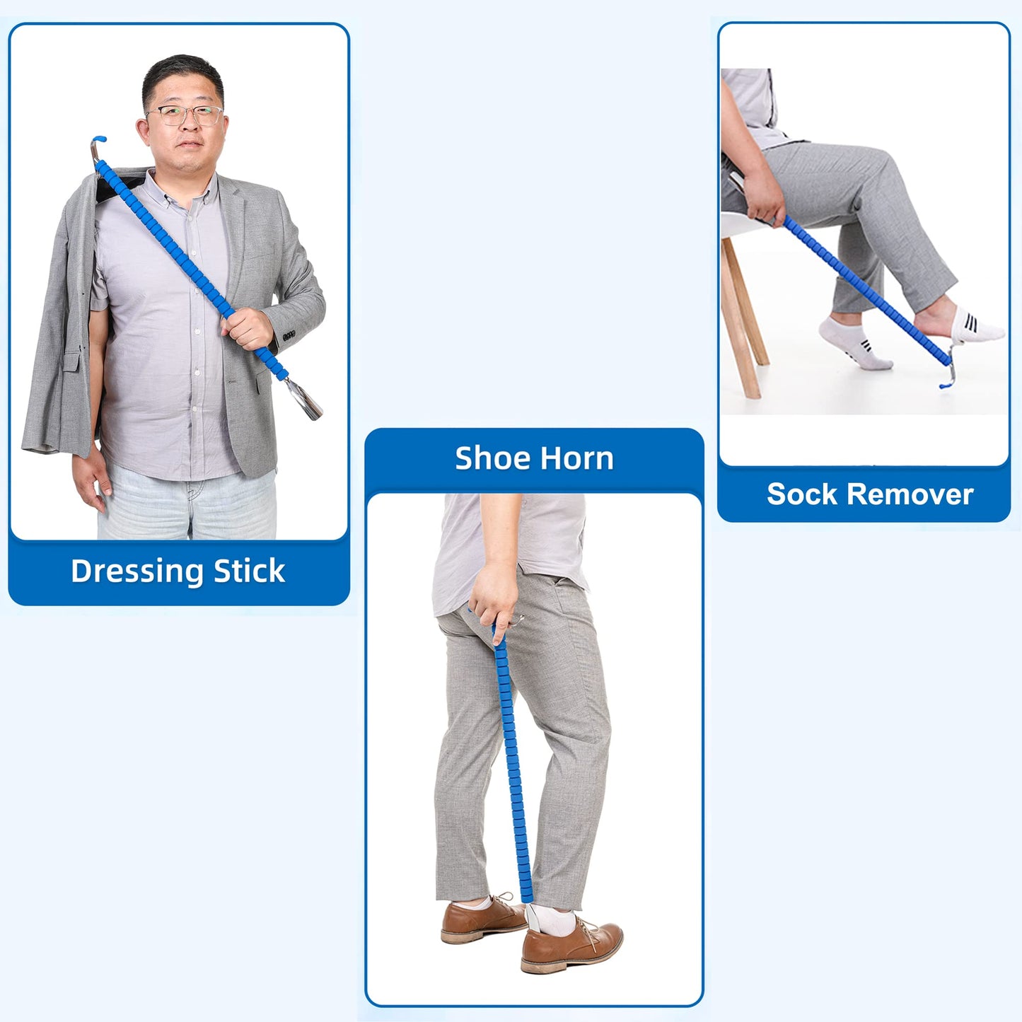 Metal Shoe Horn & Dressing Stick Set