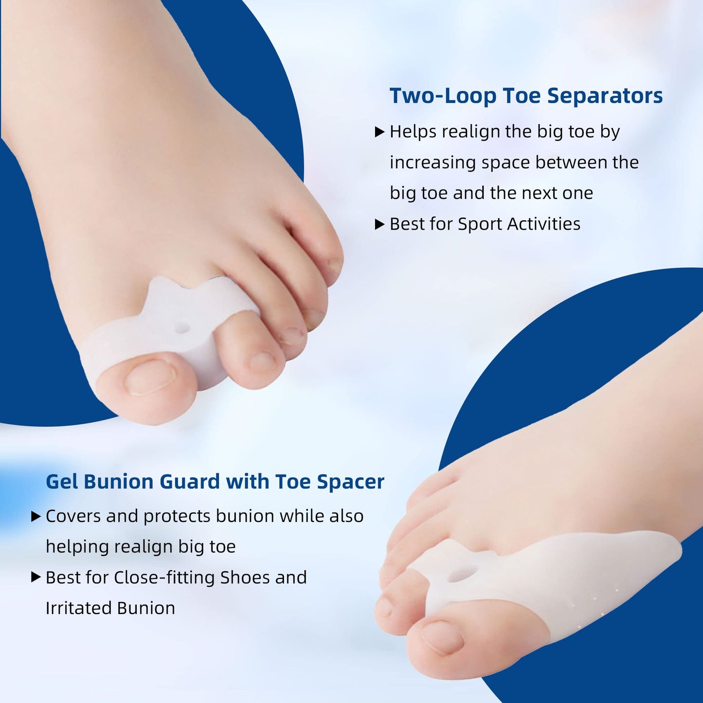 Fewener Bunion Corrector Kit for Women, Bunion Toe Separators & Adjustable Orthopedic Bunion Splint for Pain Relief