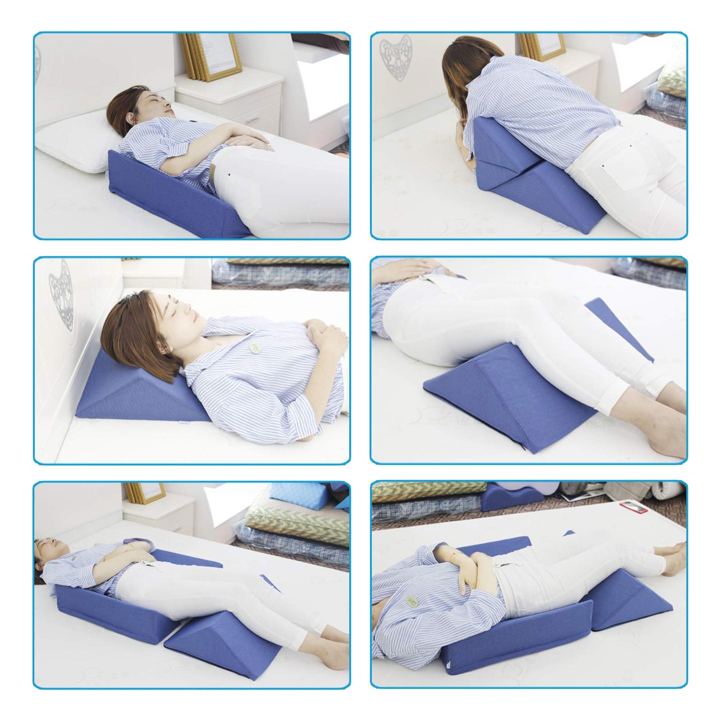 Fanwer Leg Elevation Pillows for Swelling, Wedge Pillows for After Surgery