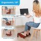 Foot Rest for Under Desk at Work, Wooden Under Desk Footrest, Ergonomic 10°, Sturdy and Durable Rocking Foot Stool Under Desk for Office, Car, Home Improves Posture and Relieve Pain