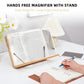 Fewener Full Page Magnifier for Reading with Clip - Comfortable Bamboo Book Stand, 3x Magnifying Glass,