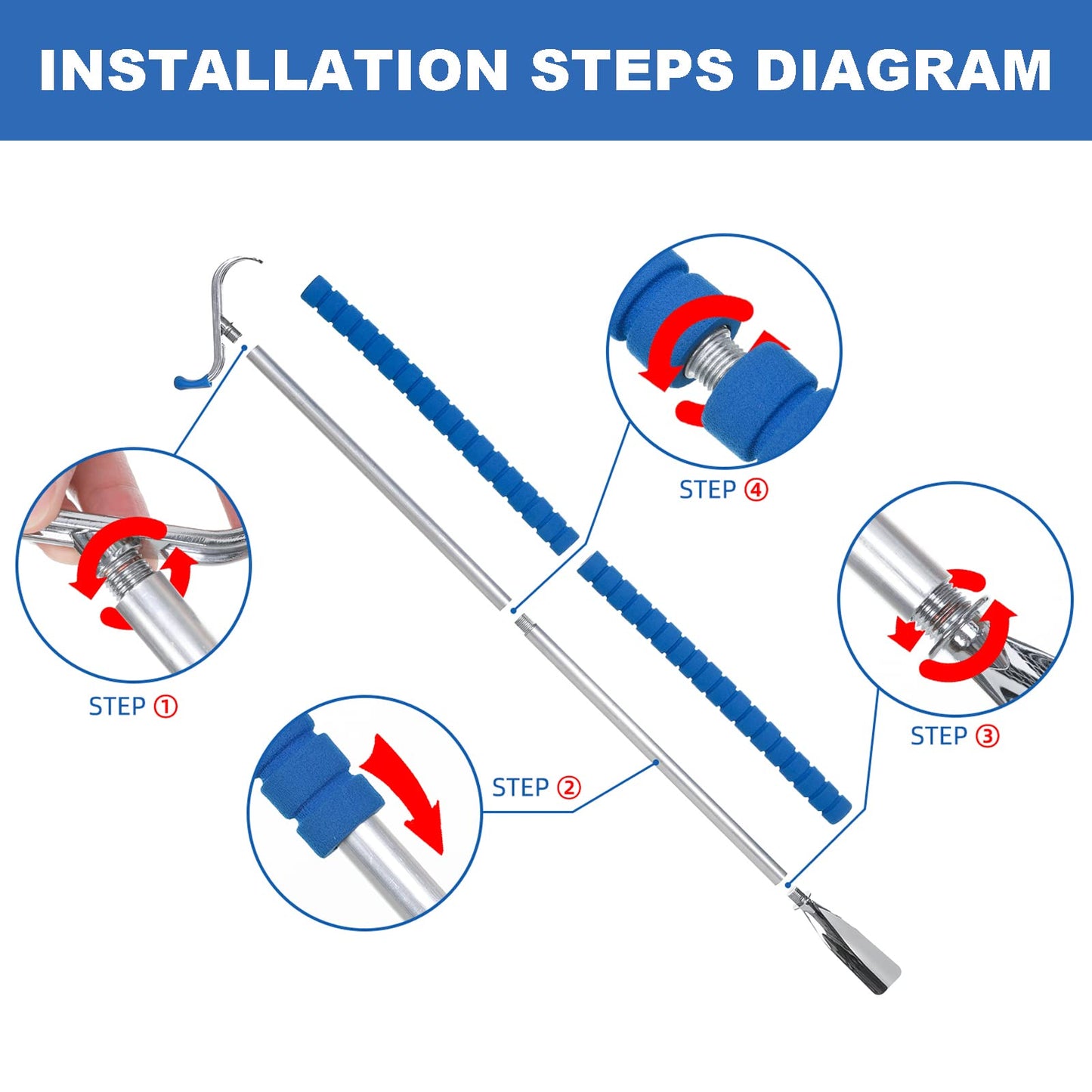 Metal Shoe Horn & Dressing Stick Set