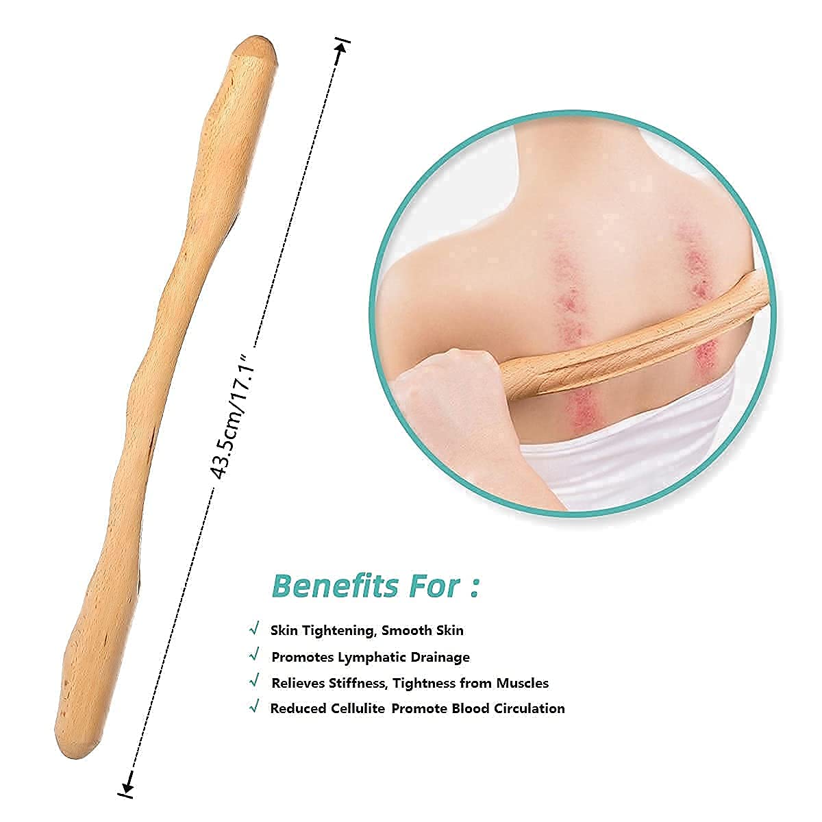Wooden Gua Sha Massager for Therapy