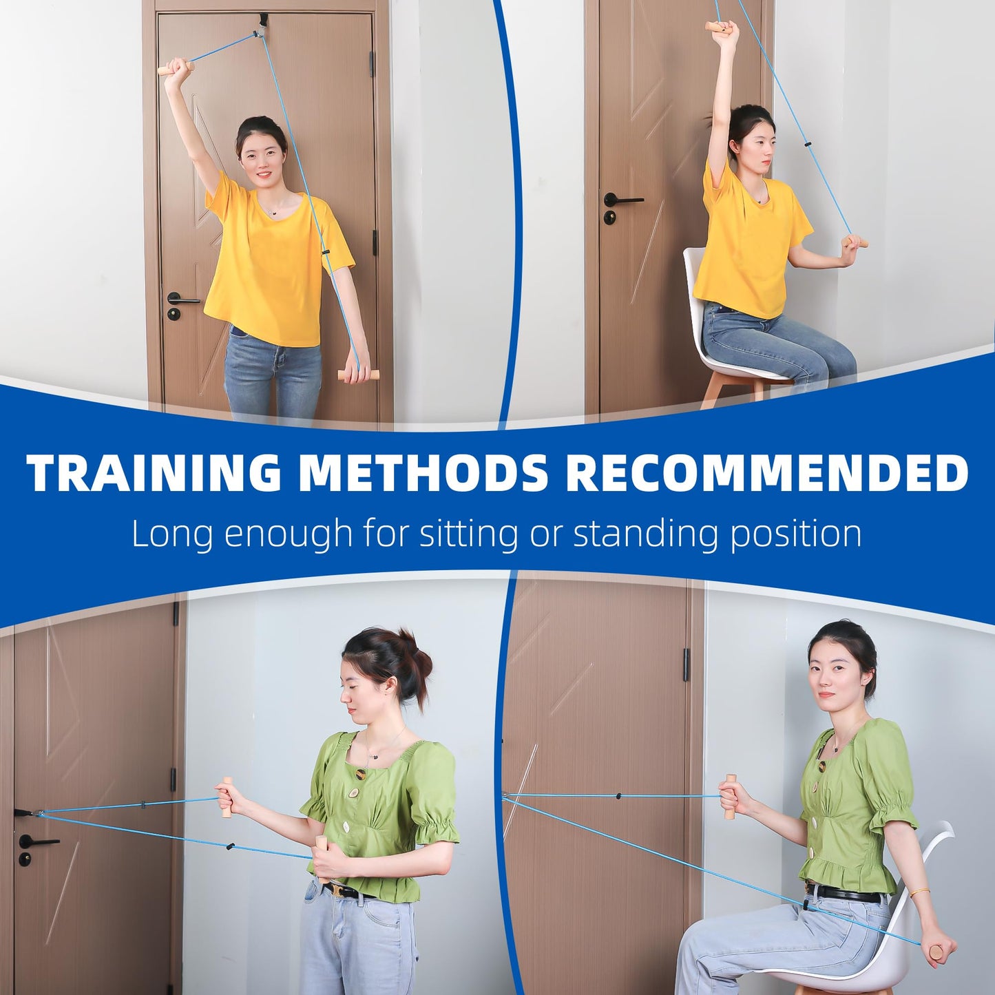 Shoulder Pulley, Over Door Rehab Exercise Pulley System, Physical Therapy Exercise Pulley for Rotator Cuff & Frozen Shoulder Recovery, Improve Shoulder Flexbility & Range of Motion