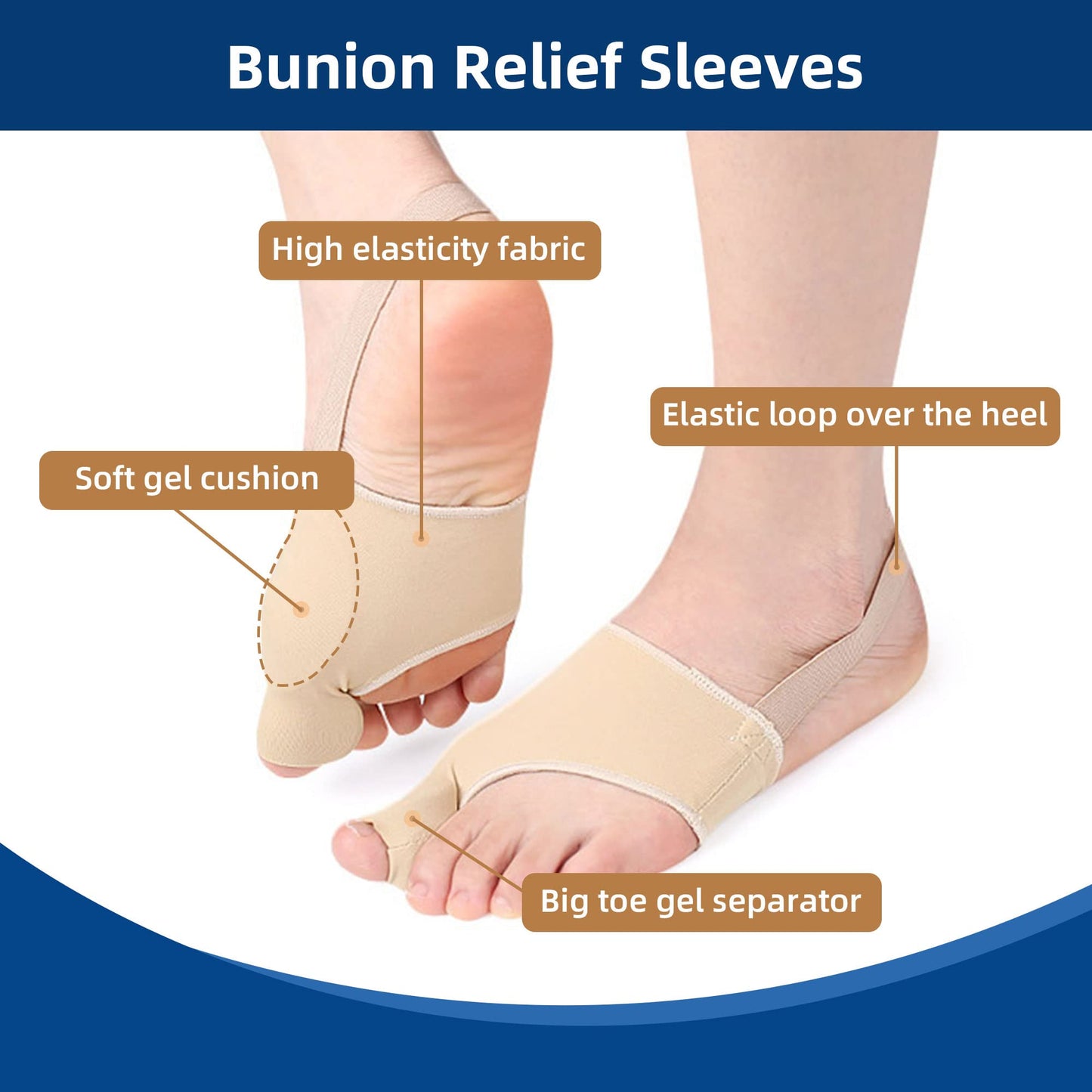 Fewener Bunion Corrector Kit for Women, Bunion Toe Separators & Adjustable Orthopedic Bunion Splint for Pain Relief