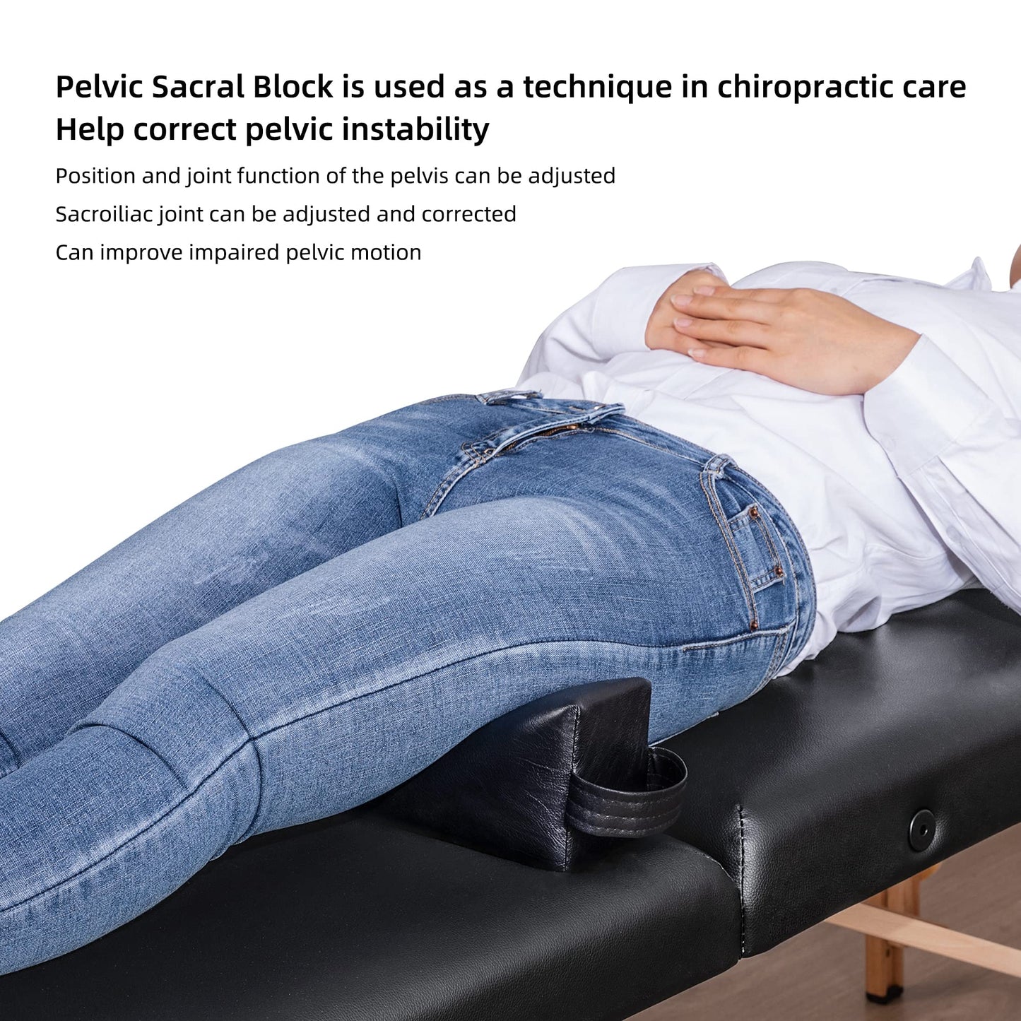 Dejarnette Type Style Pelvic Sacral Blocks | Black Sot Blocks | Chiropractic Wedge Blocks, Pelvic Sacral Block Set for Chiropractor, Physical Therapy Wedges, Chiropractic Tools