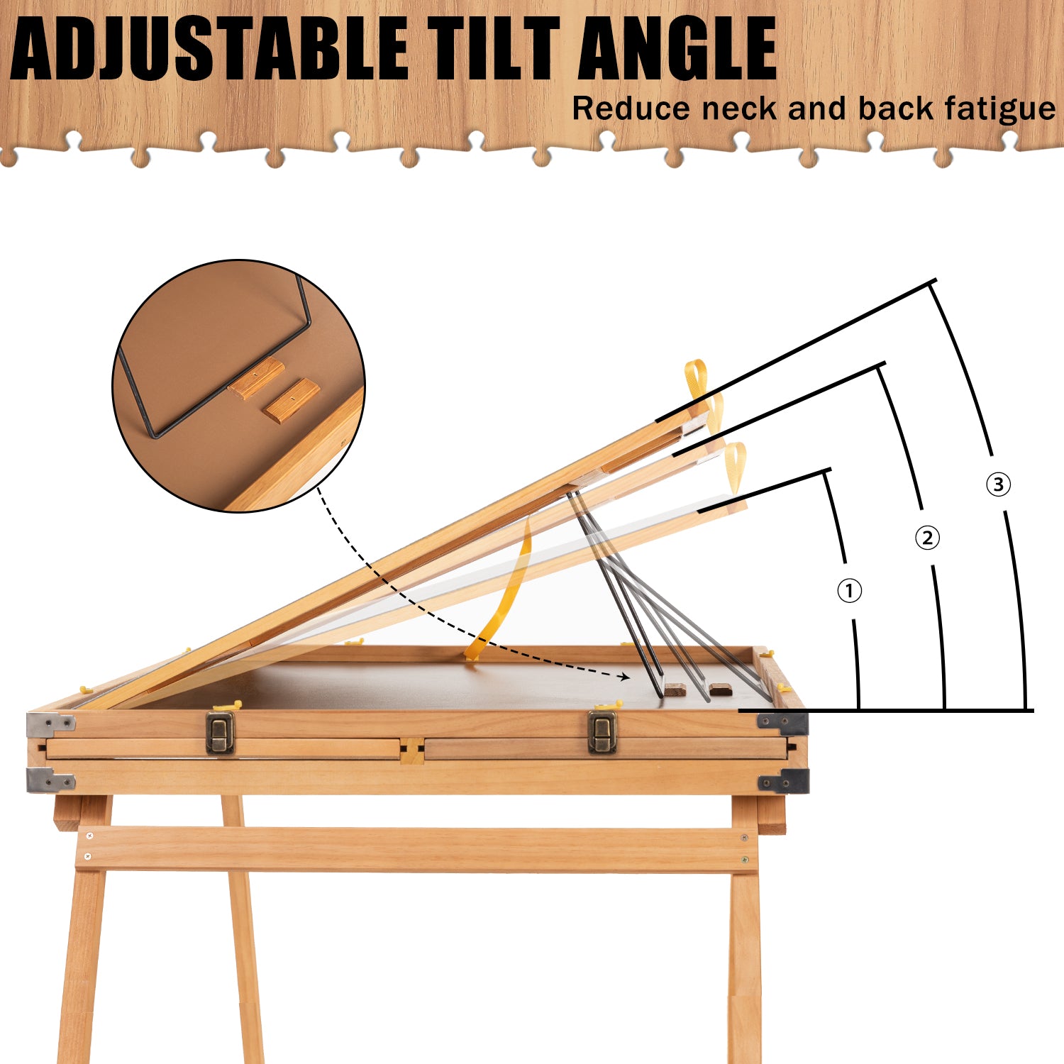 Fanwer Tables de puzzle avec pieds réglables en métal 1500 pièces