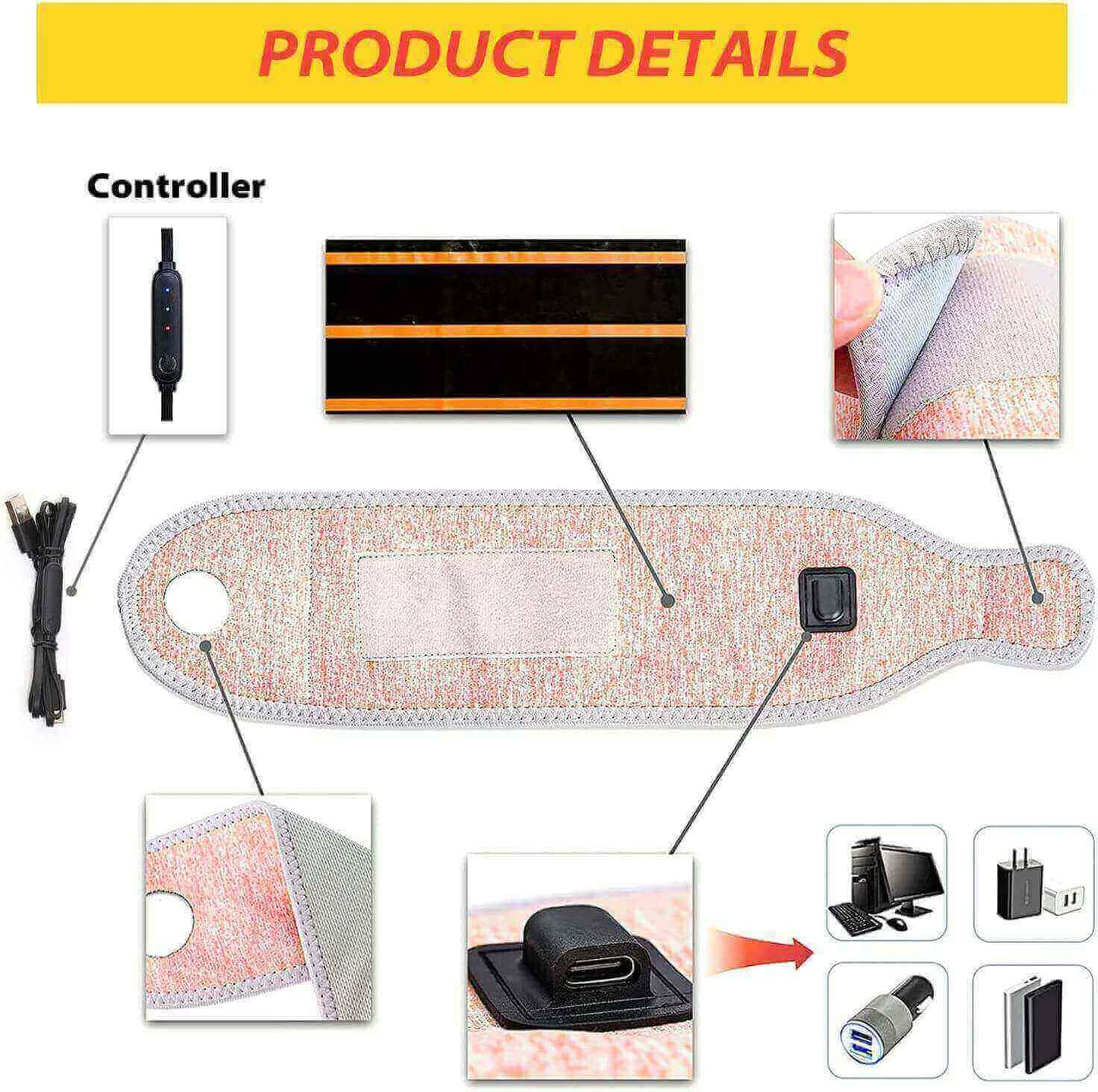2 Electric Heating Pads for Wrist & Hand, product details