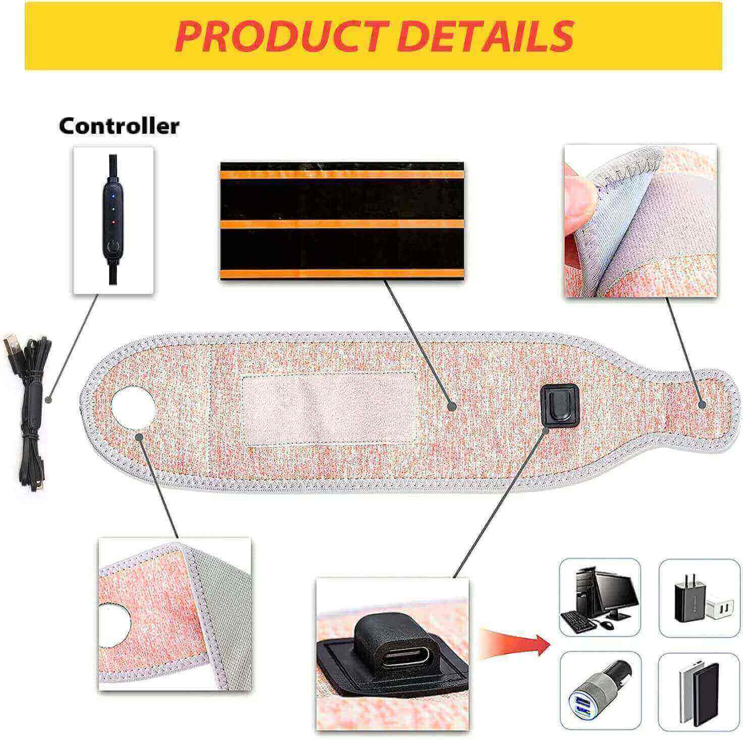 2 Electric Heating Pads for Wrist & Hand, product details