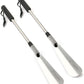 2 premium extra-long metal shoe horns with telescopic handles, feature image
