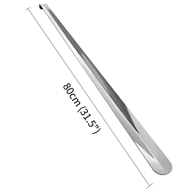31.5'' extra long metal shoe horn by Fanwer, w stainless steel handle, the length of the item