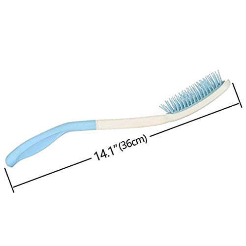 14-inch long-handled hair brush for arthritis or disabled's daily living mobility aid, the size of the long handle and the hair brush body