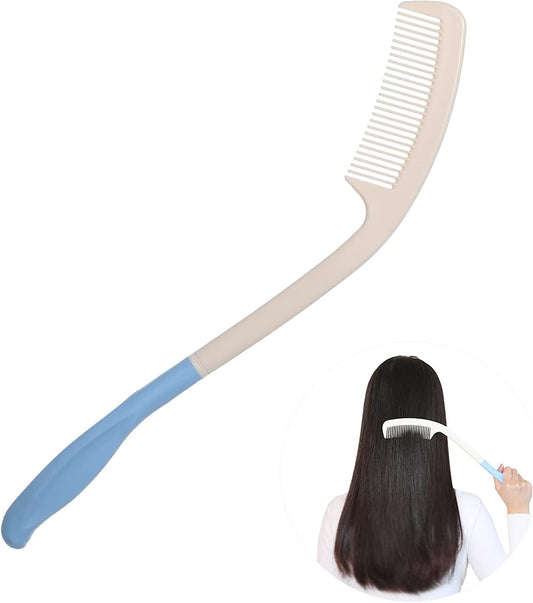 15-inch long-handle comb for elderly's product image with a user