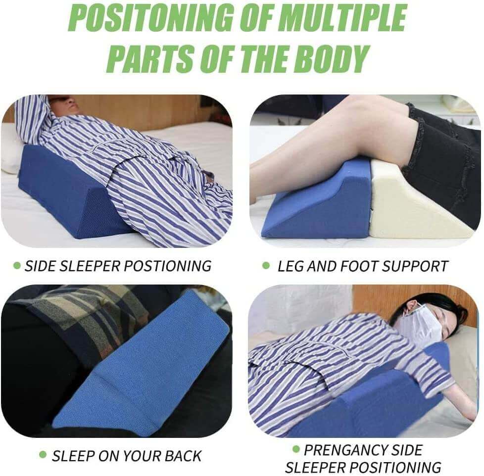 Fanwer Positioning Wedge Pillow for Side Sleeping (3 in 1), 40 Degree  Triangle Bed Wedges & Body Positioners for Back Pain, Preventing Bedsores,  After