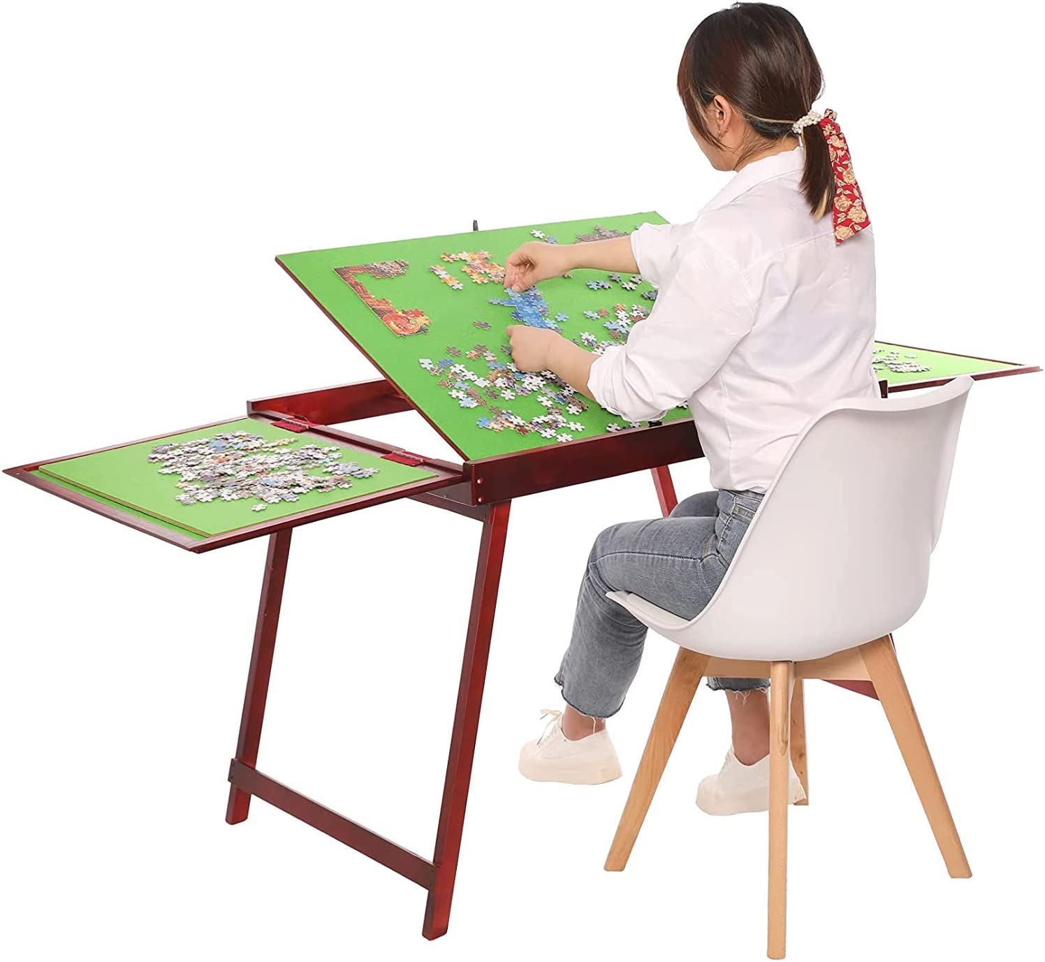 Jigsaw Puzzle Table with Drawers and Metal Legs for 1500 Pcs