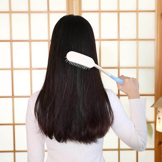 long handled hair brush for long hair, thick hair, fine hair, curly hair, straight hair, feature image