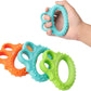 Anti stress ball with finger stretch band combo, finger stretch extensors