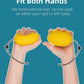 Anti stress ball with finger stretch band combo, gripped by two hands