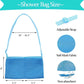 Blue mastectomy drain holder, shower bag size and details demo