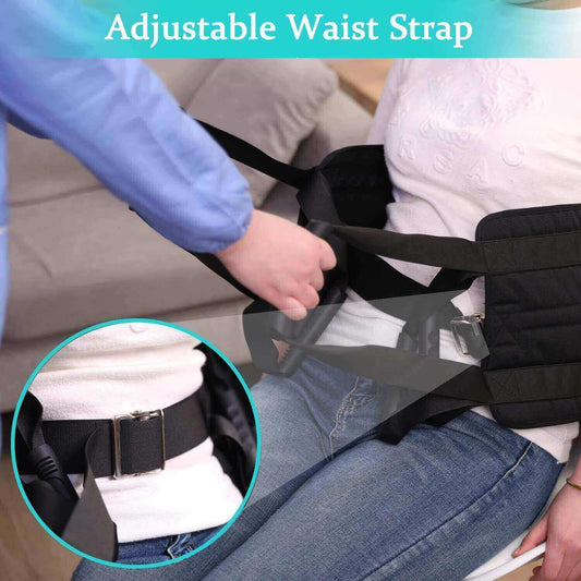 Fanwer 36-inch patient transfer sling with handles for disabled & elderly, adjustable waist belt